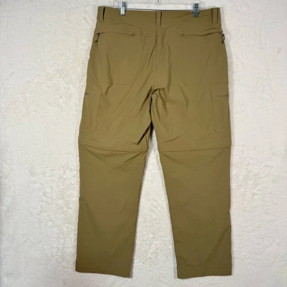 LL Bean Water-Resistant Cresta Hiking Zip-Off Pants Men’s 38x32 Beige Outdoor - Picture 6 of 8